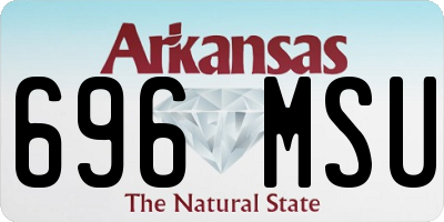 AR license plate 696MSU