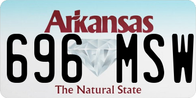AR license plate 696MSW
