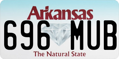 AR license plate 696MUB