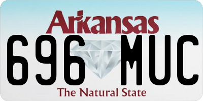 AR license plate 696MUC