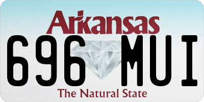 AR license plate 696MUI