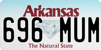 AR license plate 696MUM