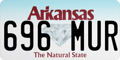 AR license plate 696MUR