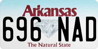AR license plate 696NAD