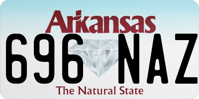 AR license plate 696NAZ