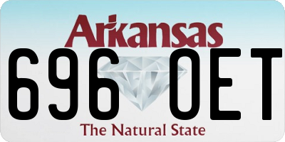 AR license plate 696OET