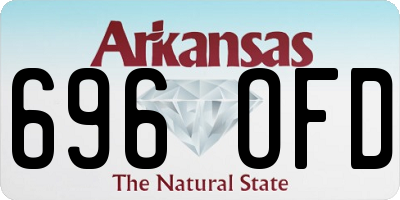 AR license plate 696OFD