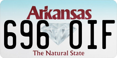 AR license plate 696OIF