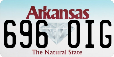 AR license plate 696OIG