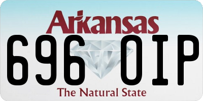AR license plate 696OIP