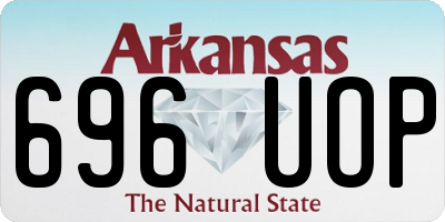 AR license plate 696UOP
