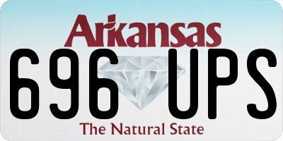 AR license plate 696UPS