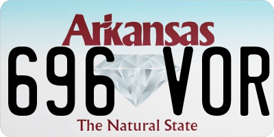 AR license plate 696VOR