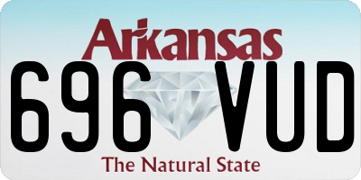 AR license plate 696VUD