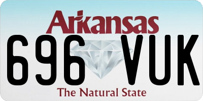 AR license plate 696VUK