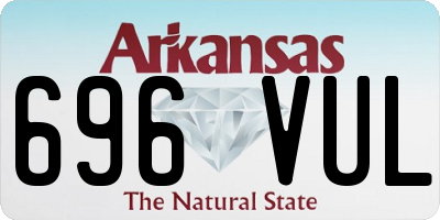 AR license plate 696VUL