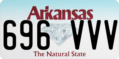 AR license plate 696VVV
