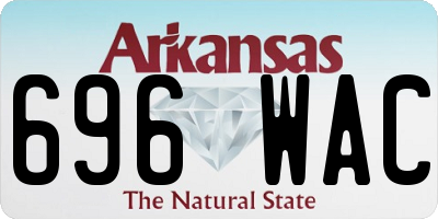 AR license plate 696WAC