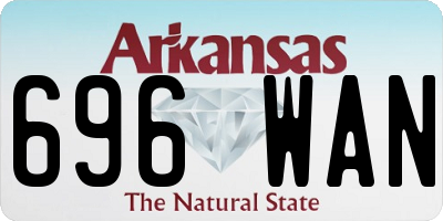 AR license plate 696WAN