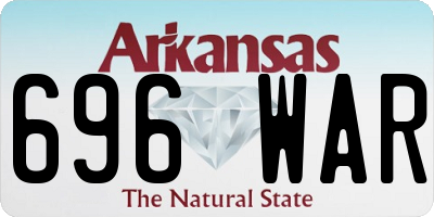 AR license plate 696WAR