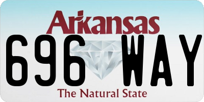 AR license plate 696WAY