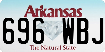 AR license plate 696WBJ