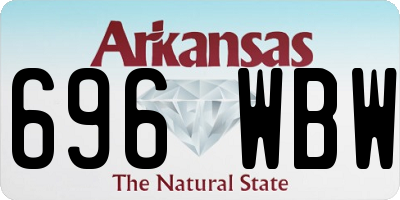 AR license plate 696WBW