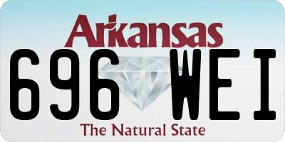 AR license plate 696WEI