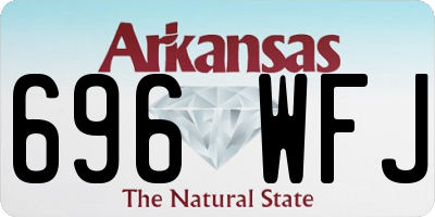 AR license plate 696WFJ