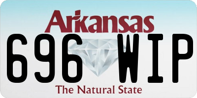 AR license plate 696WIP