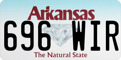 AR license plate 696WIR