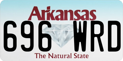 AR license plate 696WRD