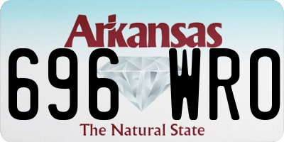 AR license plate 696WRO