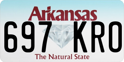 AR license plate 697KRO