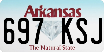 AR license plate 697KSJ