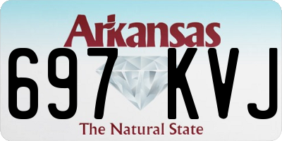 AR license plate 697KVJ