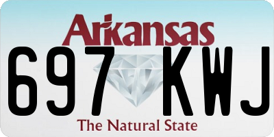 AR license plate 697KWJ