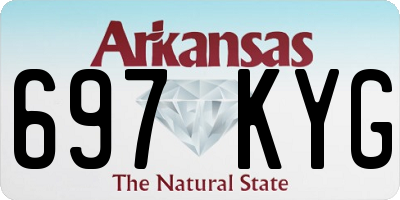 AR license plate 697KYG