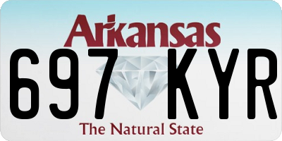 AR license plate 697KYR