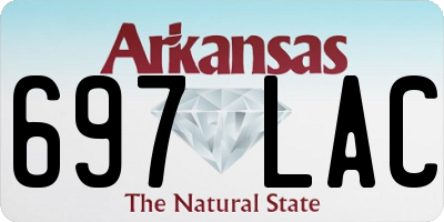 AR license plate 697LAC