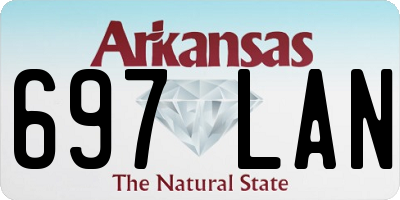 AR license plate 697LAN