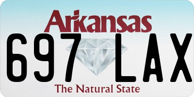 AR license plate 697LAX
