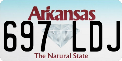 AR license plate 697LDJ
