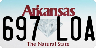 AR license plate 697LOA