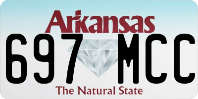 AR license plate 697MCC