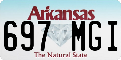 AR license plate 697MGI