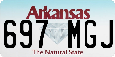 AR license plate 697MGJ