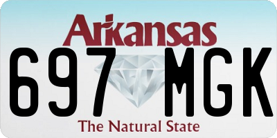 AR license plate 697MGK