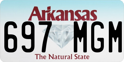 AR license plate 697MGM
