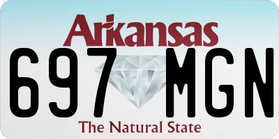 AR license plate 697MGN